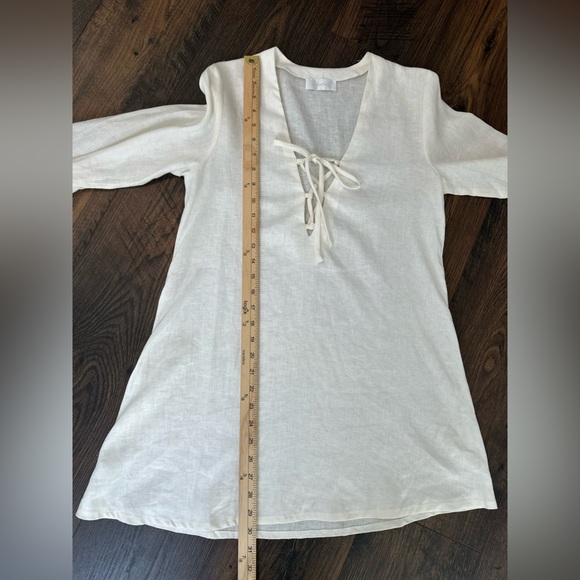 Monday Swimwear Tropea Linen Dress Vanilla Size P/XS - Picture 8 of 10
